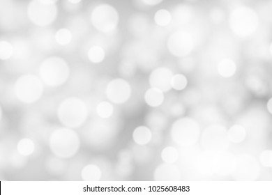 Silver and white bokeh background, texture or backdrop