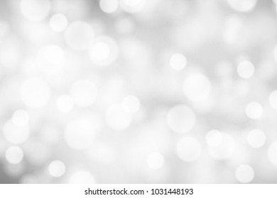 Silver and white bokeh background, texture or backdrop