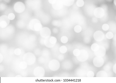 Silver and white bokeh background, texture or backdrop