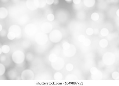 Silver and white bokeh background, texture or backdrop