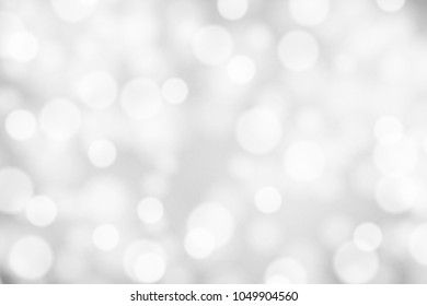 Silver and white bokeh background, texture or backdrop