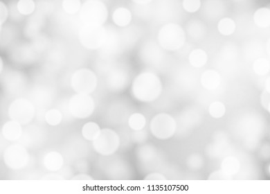 Silver and white bokeh background, texture or backdrop
