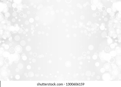 Silver and white bokeh lights defocused. Abstract background. Elegant, shiny, blurred light background. EPS 10
