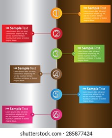 silver white brown modern time line template for website computer graphic and technology. text box. colorful