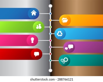 silver white brown modern time line template for website computer graphic and technology. text box. colorful. timeline