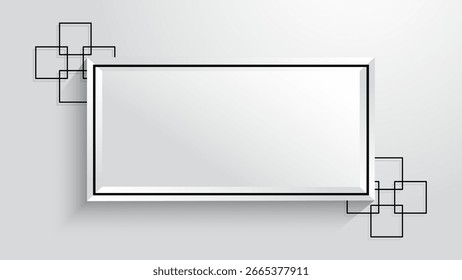 silver and white  frame design with copy  space