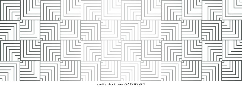 Silver and white luxury elegant gradient metallic art deco abstract geometric seamless pattern vector banner design