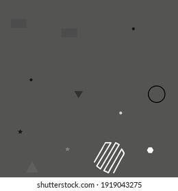 Diseño Geométrico Moderno de Silver White Square. El Triángulo Gris Pastel Sombra El Fondo Moderno De Estilo Hipster. Fondo del vector gris del caos negro Patrón de Arte Moderno del Polígono de Oval Calm.