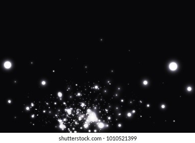 Silver white star dust scatter glitter blinking with particles bright holidays party and celebration abstract background