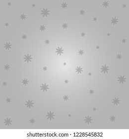Silver winter abstract background. Christmas background with snowflakes. Vector.