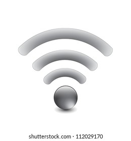 Silver Wireless Network Symbol