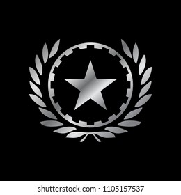 Silver Working Class Hero Emblem Symbol Design