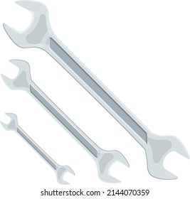 Llave plateada, ilustración, vector sobre fondo blanco.