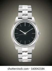 Silver wrist watch