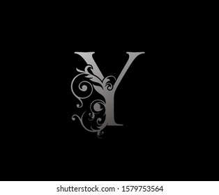 Silver Y Luxury Logo Icon, Classy Letter Logo Design.