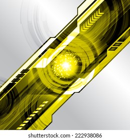 Silver yellow Light Abstract Technology background for computer graphic website internet and technology. 