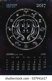 Silver Zodiac Calendar for 2017 year.12 zodiac symbols
