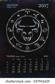 Silver Zodiac Calendar for 2017 year.12 zodiac symbols
