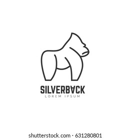 Silverback Gorilla Logo Symbol Icon