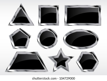 Silver-Black frames in various Geometric shapes