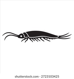 Silverfish ilustración Vector de un diseño de silueta