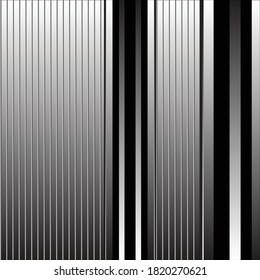 Silver-gray vertical stripes on a black background.