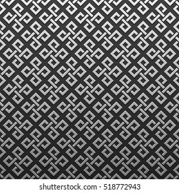 Silver/platinum metallic background with geometric pattern. Elegant luxury style.