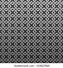Silver/platinum metallic background with geometric pattern. Elegant luxury style.
