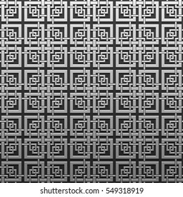 Silver/platinum metallic background with geometric pattern. Elegant luxury style.