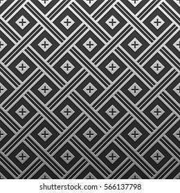 Silver/platinum metallic background with geometric pattern. Elegant luxury style.