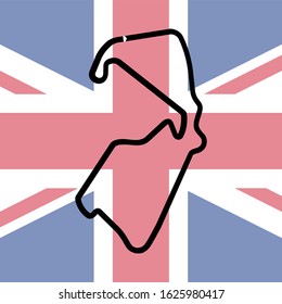 Silverstone Circuit Great Britain Track Vector