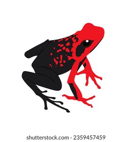 Silverstone's poison frog, Ameerega silverstonei high quality vector design transparent background