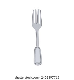 silverware fork cartoon. cutlery food, kitchen plate, symbol dinner silverware fork sign. isolated symbol vector illustration