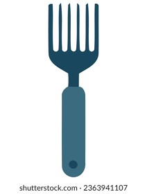Silverware fork design over white