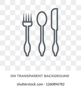 Silverware icon. Silverware design concept from Furniture and household collection. Simple element vector illustration on transparent background.