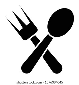 silverware icon glyph vector design