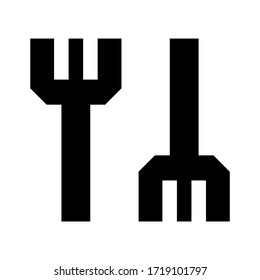 silverware icon or logo isolated sign symbol vector illustration - high quality black style vector icons
