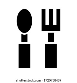 silverware icon or logo isolated sign symbol vector illustration - high quality black style vector icons
