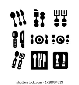 silverware icon or logo isolated sign symbol vector illustration - Collection of high quality black style vector icons
