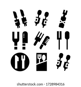silverware icon or logo isolated sign symbol vector illustration - Collection of high quality black style vector icons
