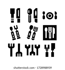 silverware icon or logo isolated sign symbol vector illustration - Collection of high quality black style vector icons
