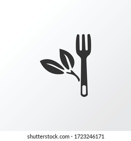 Silverware icon symbol. Premium quality isolated salad fork element in trendy style.