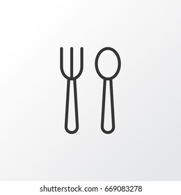 Silverware Icon Symbol. Premium Quality Isolated Kitchenware Element In Trendy Style.