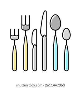 silverware utensil color icon vector. silverware utensil sign. isolated symbol illustration