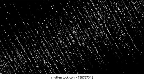 Silvery small confetti on a black background. Luxury festive New Year background. Silver shiny abstract texture. Element of design. Vector illustration, EPS 10.