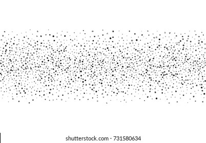Silvery small confetti on a white background. Luxury festive New Year background. Silver shiny abstract texture. Element of design. Vector illustration, EPS 10.