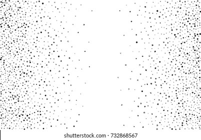 Silvery small confetti on a white background. Luxury festive New Year background. Silver shiny abstract texture. Element of design. Vector illustration, EPS 10.