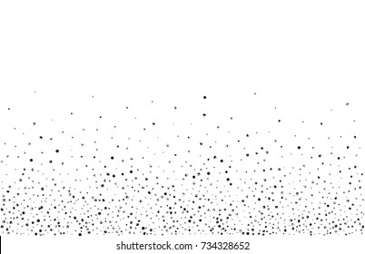 Silvery small confetti on a white background. Luxury festive New Year background. Silver shiny abstract texture. Element of design. Vector illustration, EPS 10.