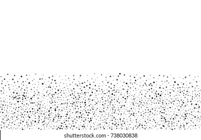 Silvery small confetti on a white background. Luxury festive New Year background. Silver shiny abstract texture. Element of design. Vector illustration, EPS 10.