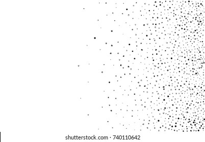 Silvery small confetti on a white background. Luxury festive New Year background. Silver shiny abstract texture. Element of design. Vector illustration, EPS 10.